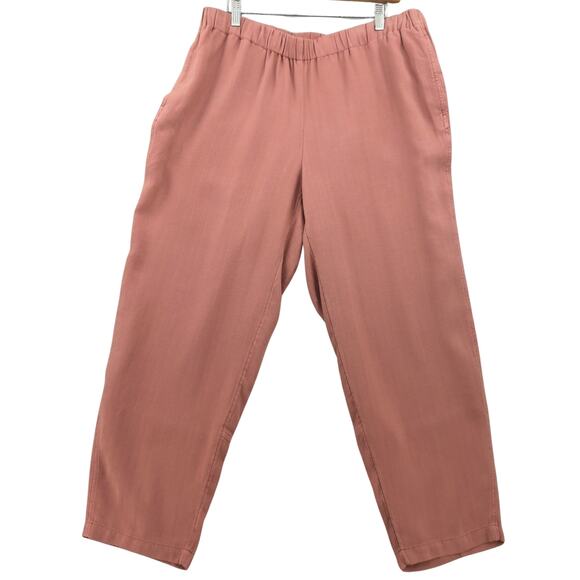 J Jill Pure Jill XL Tencel Wide Leg Pants Minimalist Coastal Resortwear Casual - Picture 1 of 8